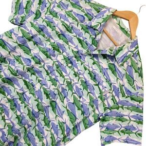 Columbia PFG Men's Short Sleeve Button Up Shirt Sz Large Vented All Over Print